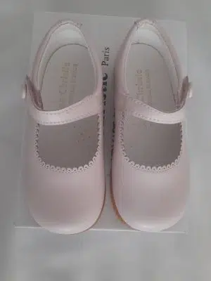Chaussures de cérémonie bébé - Salomés - Rose