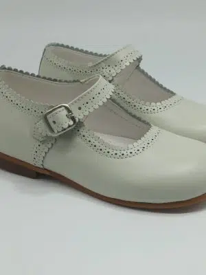 Chaussures de cérémonie fille - Salomés - Ivoire