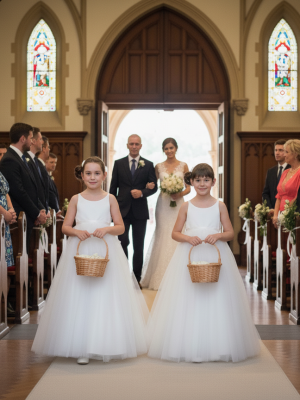 Robe de cortège fille longue - Chloé