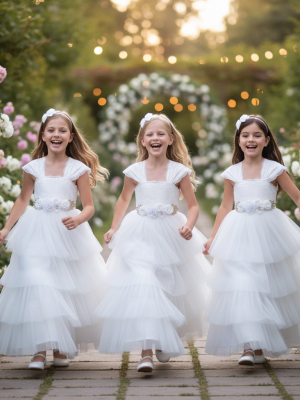 Robe de cortège fille longue Aseline