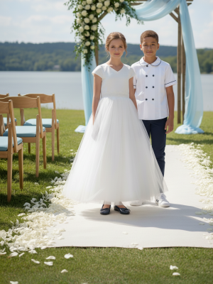 Robe de cortège fille longue - Ephrasie