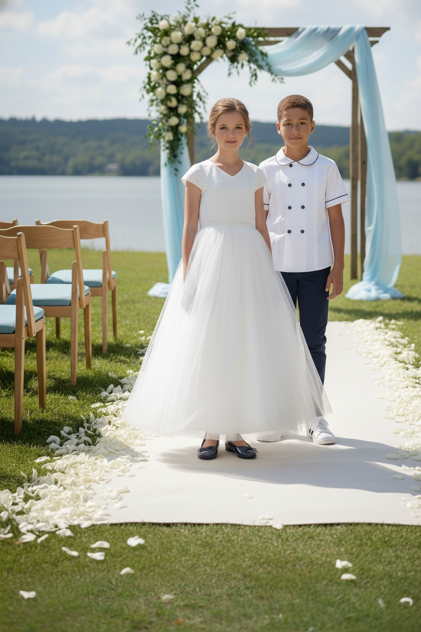 Robe de cortège fille longue - Ephrasie