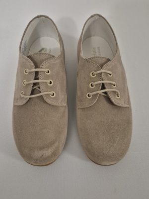 Chaussures de cérémonie garçon - Derbies- Daim Beige